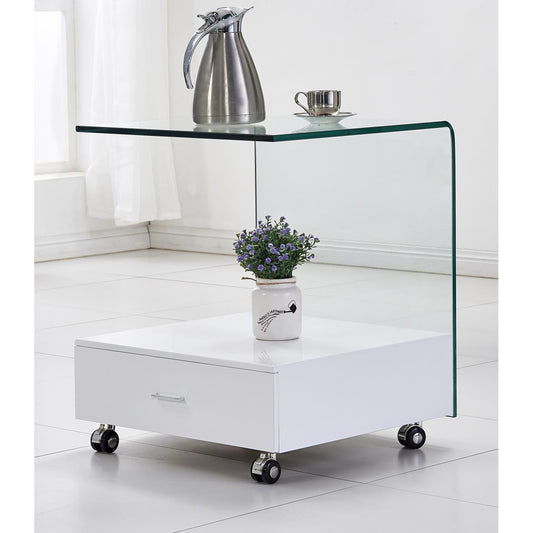 Cresta Lamp Table with Drawer