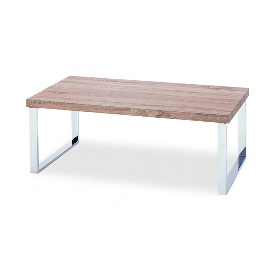 Talbot Coffee Table Natural with Stainless Steel Legs
